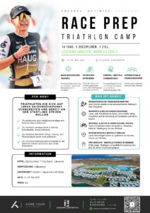 Titelseite des Programms Race Prep Triathlon Camp